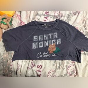 Santa Monica Blue Crop Top
